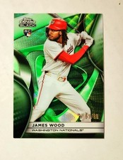 James Wood 2025 Topps Chrome Black RC GREEN REFRACTOR 51/99 Nationals #104 Y6