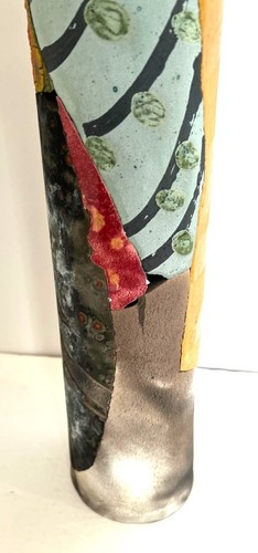 Patrick Shia Crabb Ceramic Clay Shard Vessel Art Raku Vase Signed Numbered 7608 - Picture 9 of 14