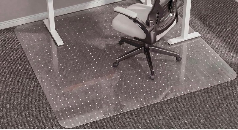 Clear Plastic Chair Mat for Low Pile Carpet, 46 x 60.