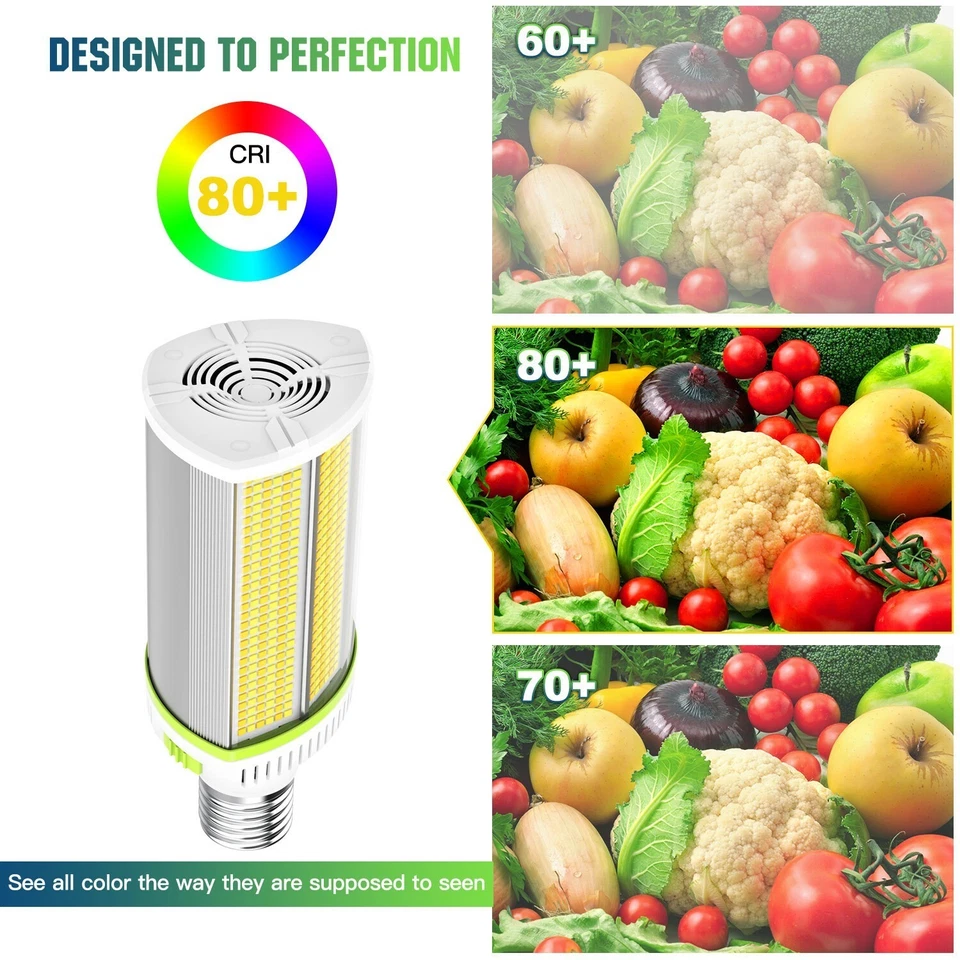 LED Corn Light Bulb 120W/100W/80W Adjustable E39 Base 5700K 5000K 4500K 480VAC - Image 4 of 4