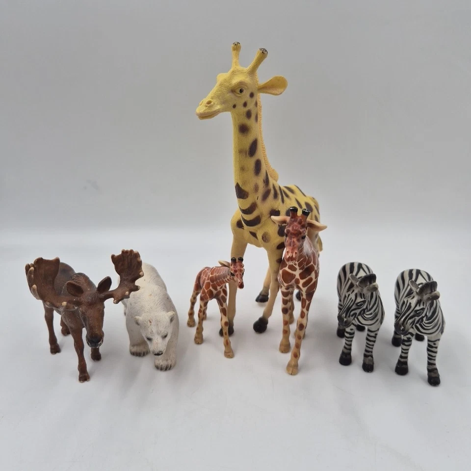 De colección Años 90 2000 Scleich Safarai LTD y Otras Marcas Animal Alce Jirafa Ballena Bichos Foto 4 de 4