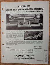 Studebaker Chrome Winguards Accessory Flyer