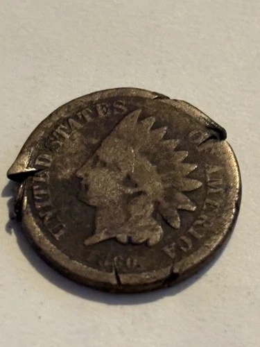 1860 Indian Head Cent Penny Coin Good Shape