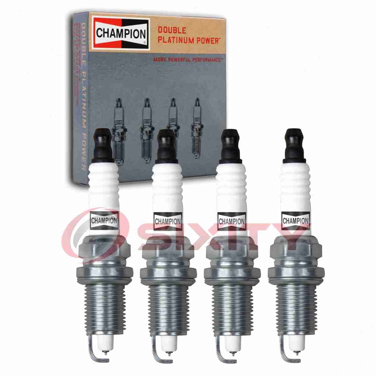 4 pc Champion Double Platinum Spark Plugs for 1980 Toyota Tercel 1.5L L4 hi