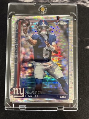 2025 Topps Chrome Football Jaxson Dart Prism Refractor Rookie Card