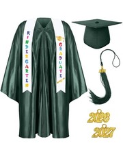 2026 Year Preschool Kindergarten Graduation Gown Cap Tassel Stole Set