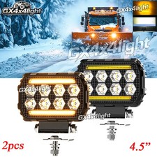 Snow Plow 4.5 White Amber Drl Led Work Lights Headlights Truck Tractor Suv Utv Snow Plow 4.5 White Amber Drl Led Work Lights Headlights Truck Tractor Suv Utv