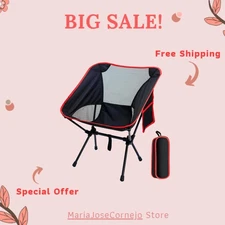 Breathable Portable Camping Chair - Supports Up to 286 lbs - Ideal for Travel