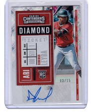 2020 Panini Contenders #147 Domingo Leyba Diamond Ticket Auto RC #/15