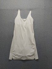 Old Navy Active Women Dress XS White Scoop Neck Built In Shorts Slits Activewear