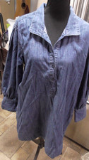 Free Assembly Blue Jean Shirt Dress Women L Large Long Sleeve excellent
