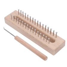 _Rectangular Knitting Loom Hand Wooden Weaving Machine Kids Weaving Toy With
