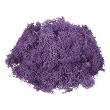 3oz Preserved Reindeer Moss, Purple Decorative Artificial Fake Moss