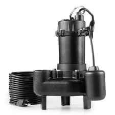 VEVOR Submersible Sewage Pump 1/2 HP Cast Iron Sewage/Effluent Pump 6000 GPH