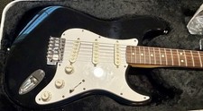 1987 Fender Stratocaster Black/White Made In USA Limited Rare W/original Case