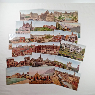 18 vintage unused views of Western Europe postcards Paris Berlin Spain Sweden