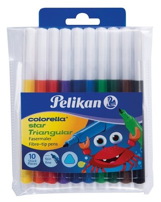 10 Pelikan Fasermaler colorella star Triangular, 10er Etui