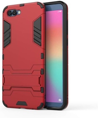 Huawei Honor View 10 Hülle, Case, Hybrid 2in1, Stoßfest, mit Ständer, Rot