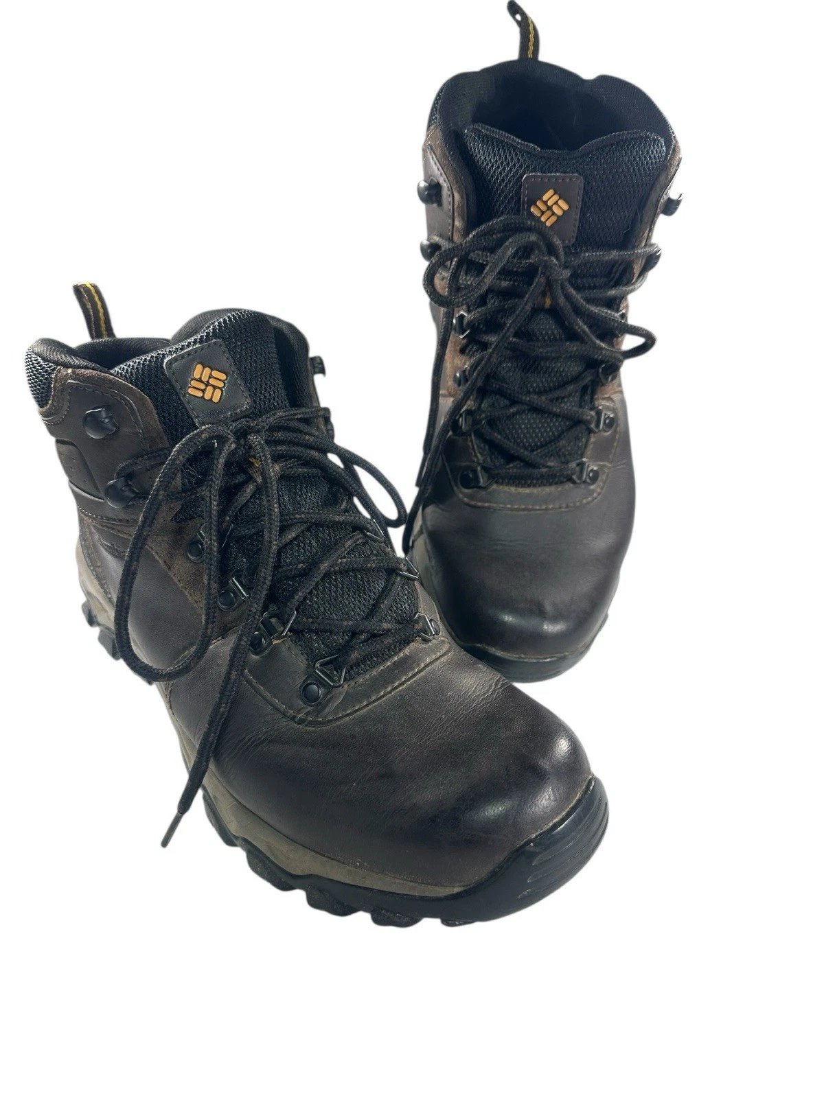 Columbia Newton Ridge Plus II Mens 10.5 Brown Hiking Boots Waterproof BM3970-231
