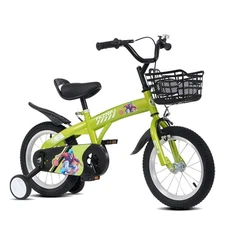 16'' Sporty Kids Bike w Training Wheels & Stand Adjustable Saddle, For Aged 4-8