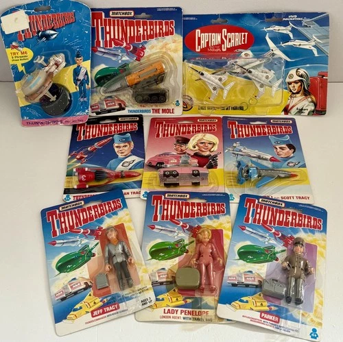 Thunderbirds Mixed Carded Vehicles and Figures Bundle By Matchbox