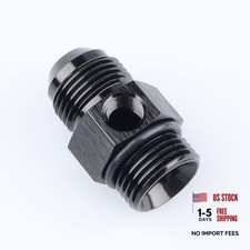 -10 AN Male Flare to -10 AN ORB Male with 1/8 NPT Gauge Port 10AN to 10ORB