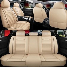 Car Seat Covers 5 Seats Fits Bmw X1 X2 X3 X3m X4 X5 X6 Pu Leather Full Set Beige Car Seat Covers 5 Seats Fits Bmw X1 X2 X3 X3m X4 X5 X6 Pu Leather Full Set Beige