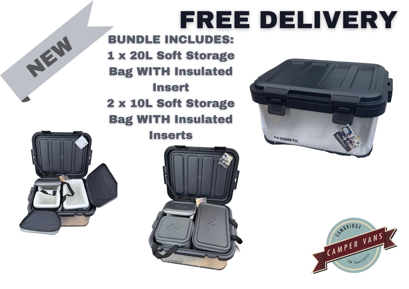 Almacenamiento Duro Dometic GO 50L Almacenamiento Portátil de Engranajes - CON EXTRAS INCLUIDOS