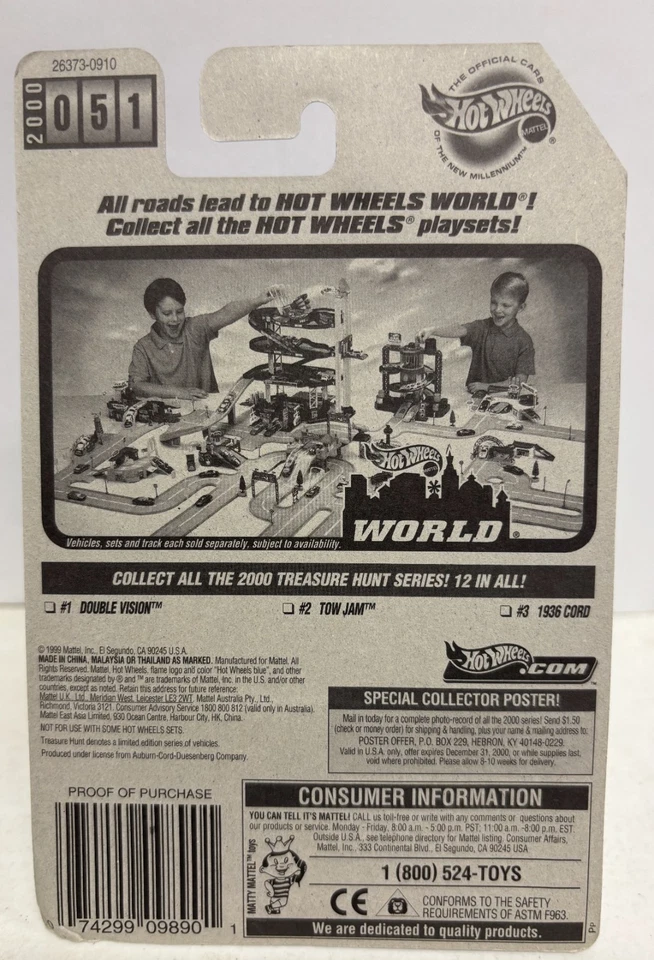 Hot Wheels 2000 Treasure Hunt Series 1936 Cord #3/12 1:64 (L) - Image 4 of 4