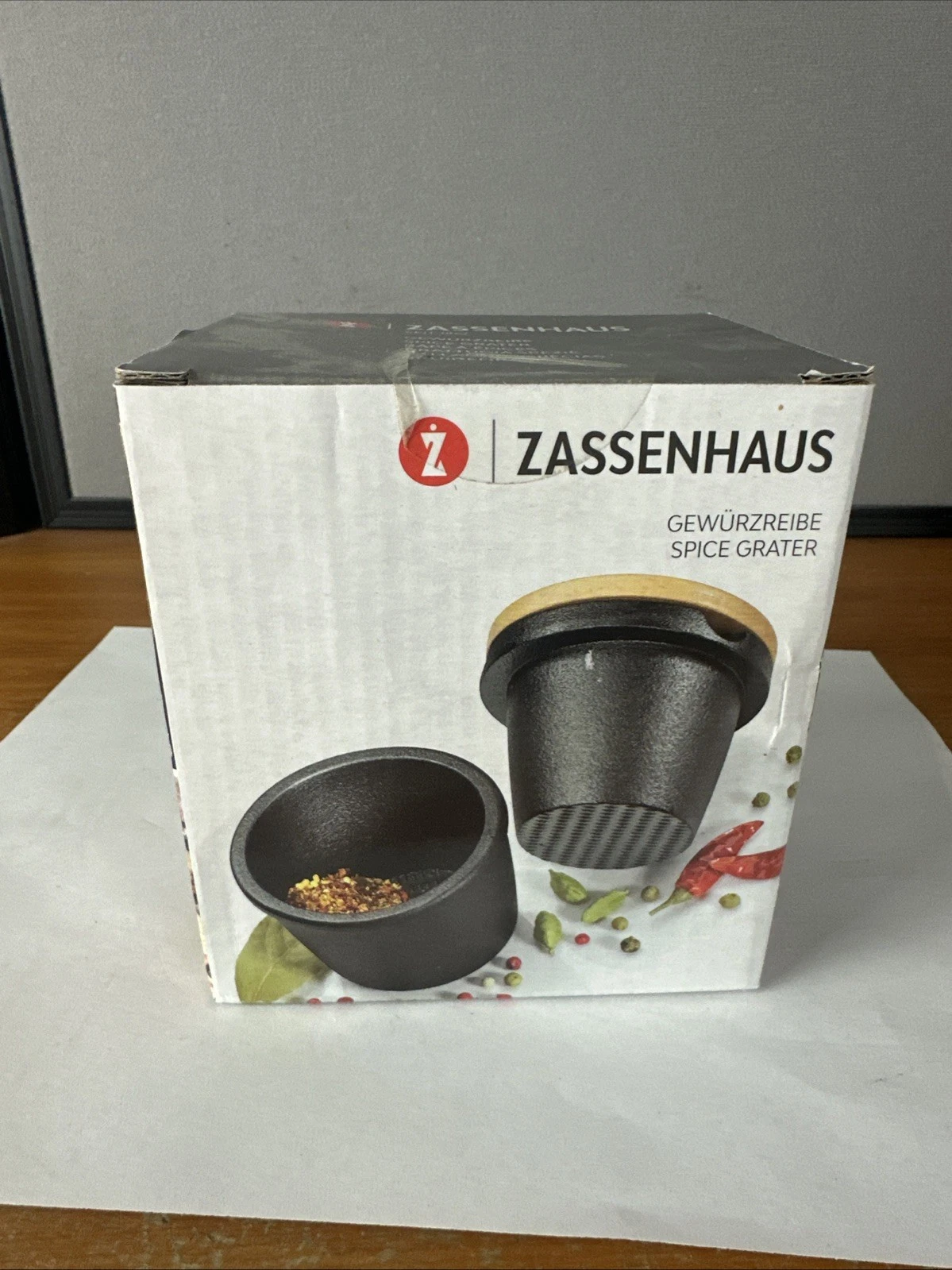 Zassenhaus Cast Iron Spice Grinder with Storage Compartment