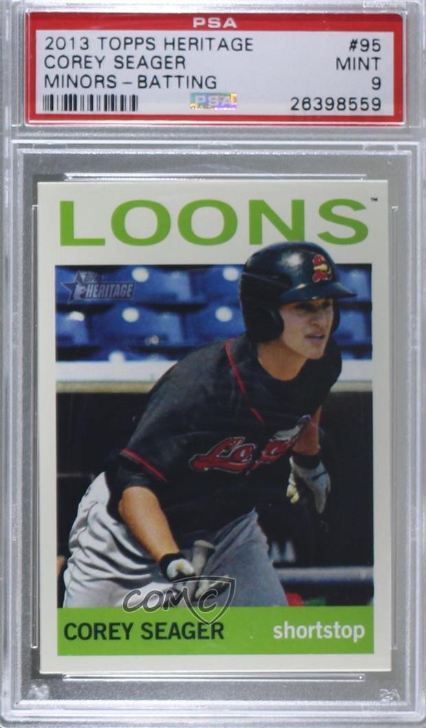 2013 Topps Heritage Minor League Edition Corey Seager #95 PSA 9 MINT 1c7