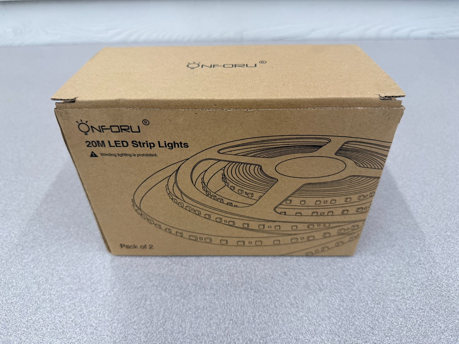 ONFORU Daylight White LED Strip Lighting 2 x 10m/65.6ft 6000K Dimmable