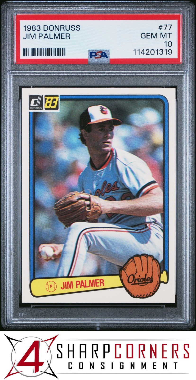 1983 DONRUSS #77 JIM PALMER ORIOLES HOF PSA 10