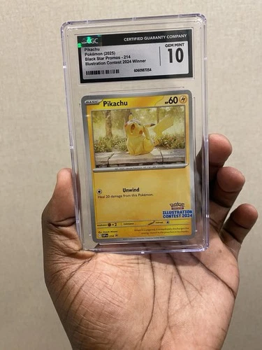 Pokémon Pikachu 214 Illustration Contest 2024 Winner Promo CGC Gem Mint 10