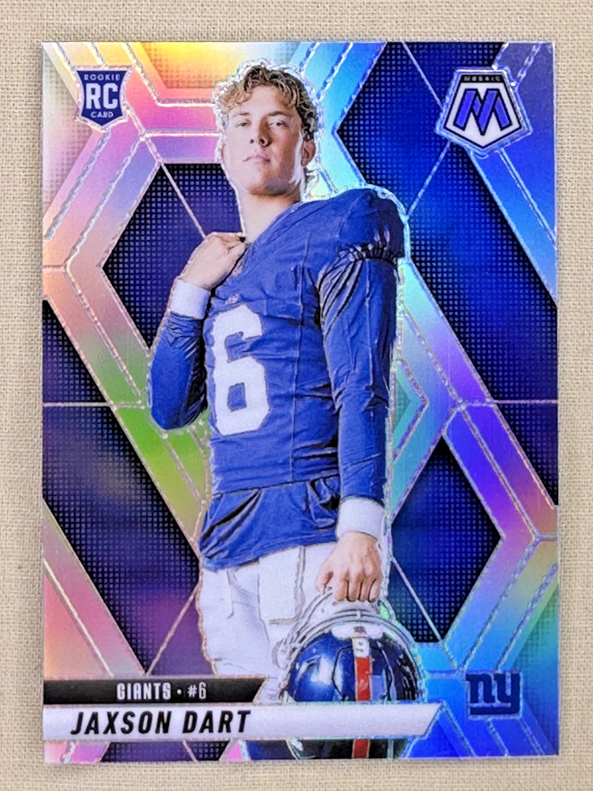 2025 Panini Mosaic Jaxson Dart RC Silver Prizm New York Giants #288 Variation