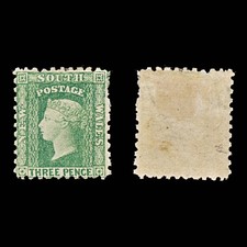 8987: New South Wales SG228b 3d Emerald green 1882 Mint MH C£65