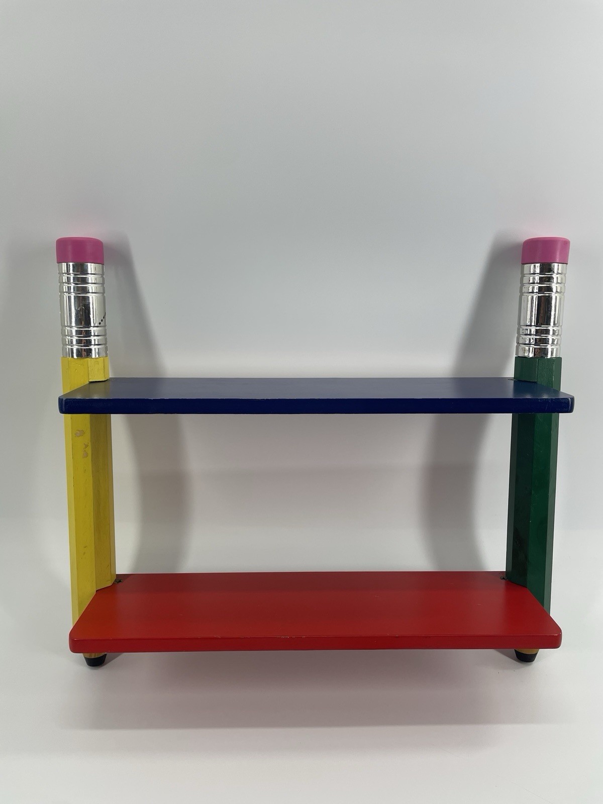 Vintage 1980's Pierre Sala Big Pencils Wall Shelf Primary Colors  80’s Retro