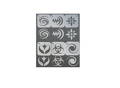 Set of 6pcs or of 24pcs Pokemon Energy Type Symbols Icon Stencils Water Fire