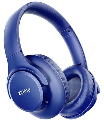 Wireless Over-Ear Headphones with 65-Hour Playtime in Blue