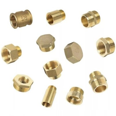 Messing Fittings Gewindefittings Muffe Kappe Doppelnippel  Stopfen Rohrfitting