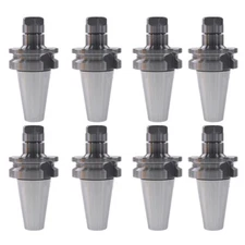 8Pcs BT40 ER16 2.76" 70mm Collet Chuck Tool Holders Balanced 15000RPM
