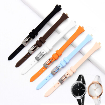 3mm Silicone Watchband Strap for K4U236 K4U231 Women Brown Blue Orange White