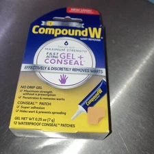 Compound W Maximum Strength Fast Acting Gel Wart Remover with 12 ConSeal Patches