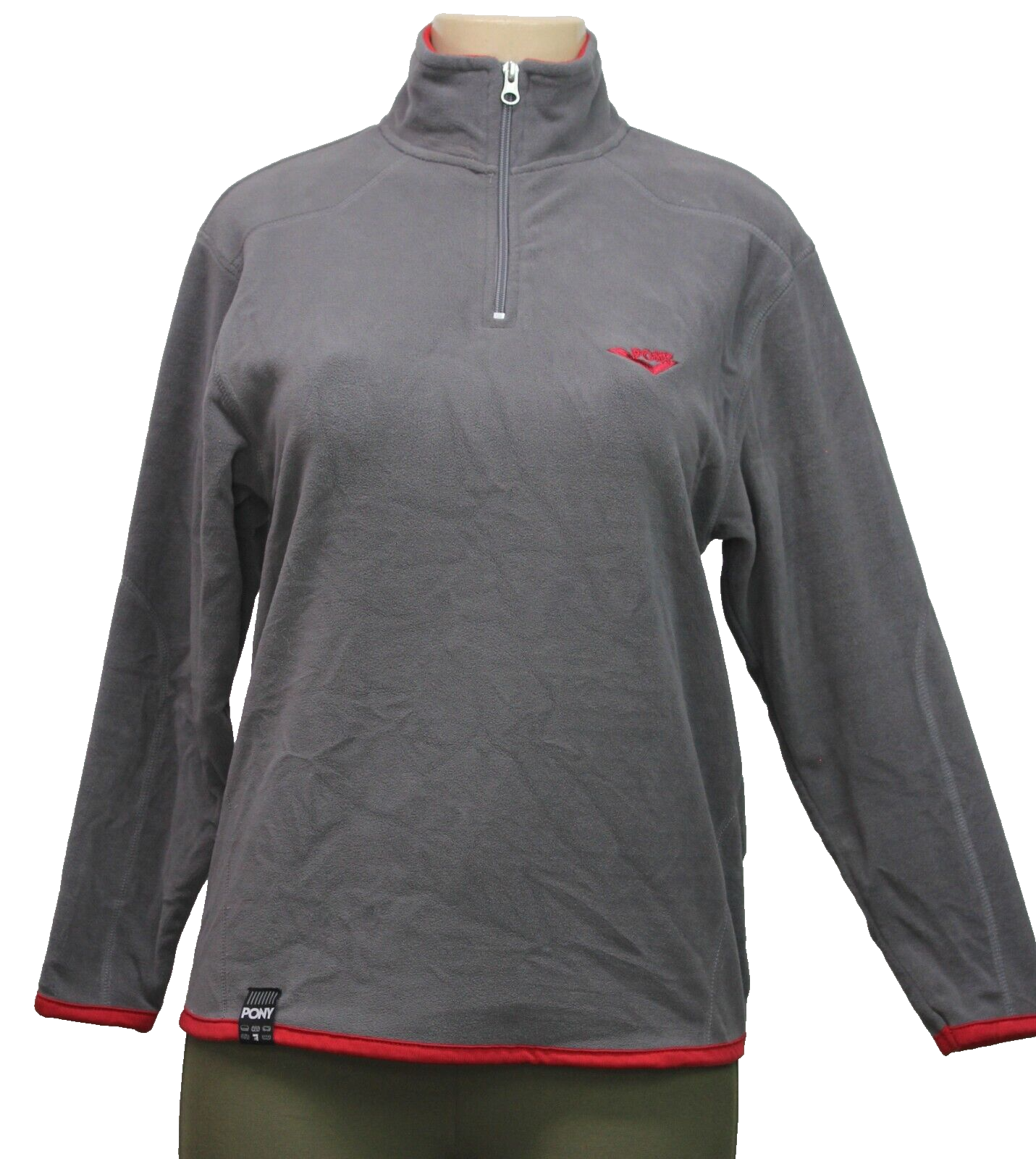 Pony Felpa Donna Pile Giacca Manica Lunga Grigia Taglia M (10 12)