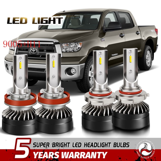 H11 9005 6000k 6000lm CSP LED Headlight Bulb Kit Fit Toyota Tundra 2000