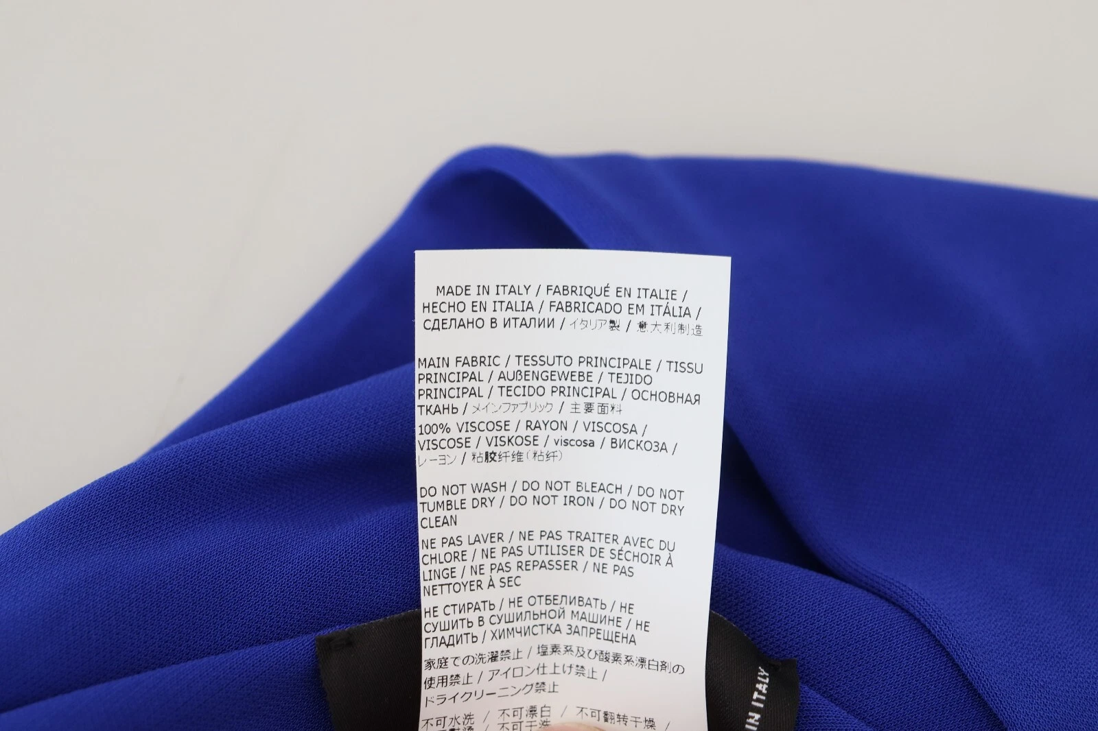 DSQUARED2 Abito Blu Viscosa Bodycon Una Spalla Arrugginito Mini IT38 US4 XS 900usd