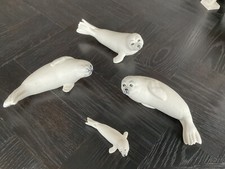 4 Hutschenreuther Bisquit/Porzellan Robben/Seehund Figuren 1 Wahl 