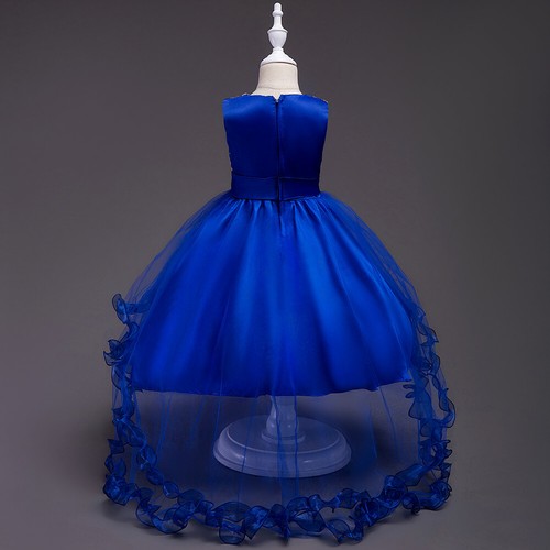 Kids Flower Sequin Girls Dress Princess Pageant Wedding Christmas Prom Ball Gown - Picture 23 of 30