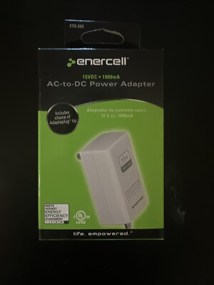 Enercell AC to DC Power Adapter 15 V DC 1000mA
