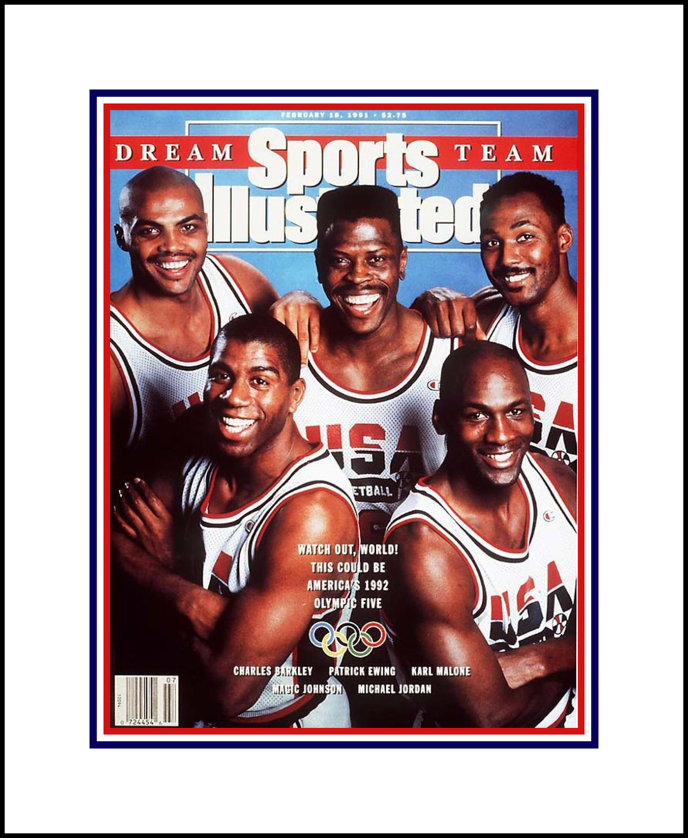 Authentic USA ドリームチーム 1992 パトリックユーキング USA 1992 USA OLYMPIC DREAM TEAM MATTED PIC OF 1992 SPORTS ILLUS